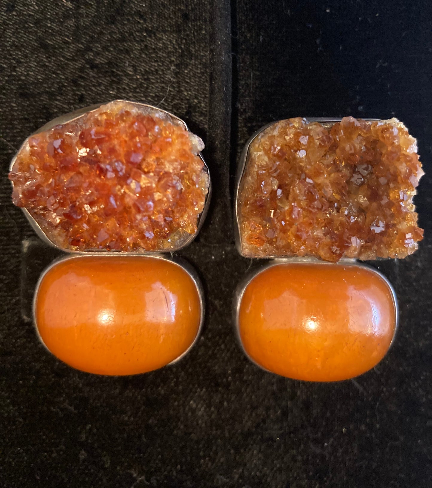 Amber, Vesuvianite Garnet
