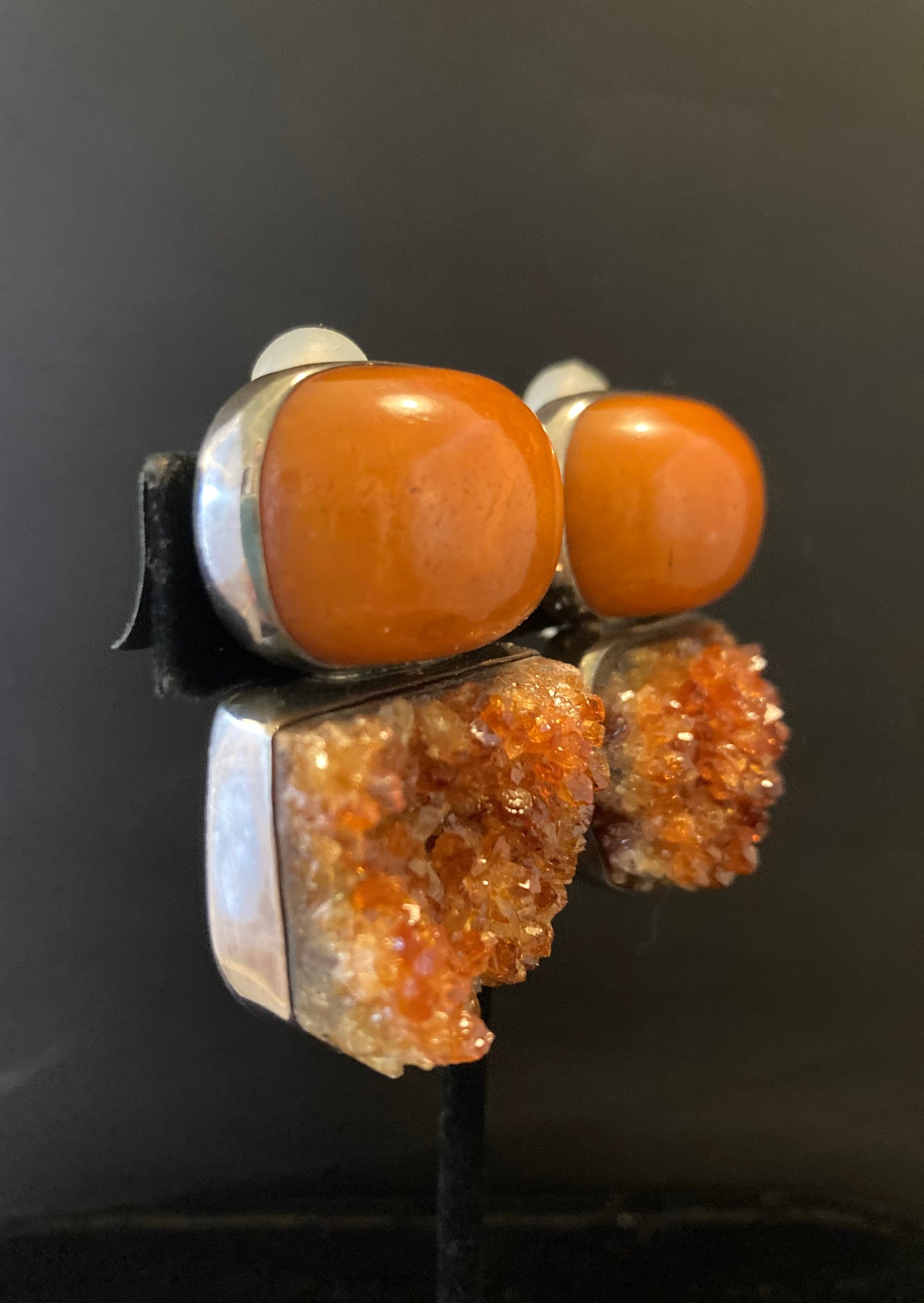 Amber, Vesuvianite Garnet