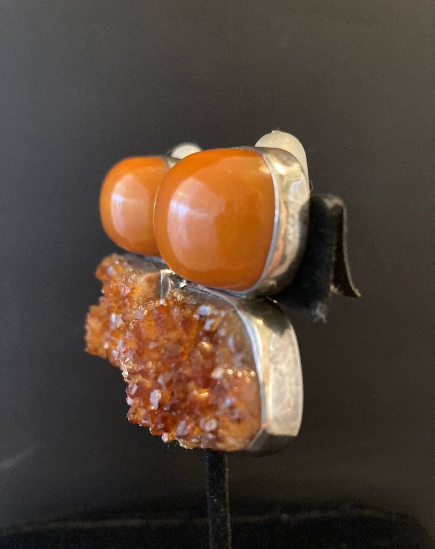 Amber, Vesuvianite Garnet