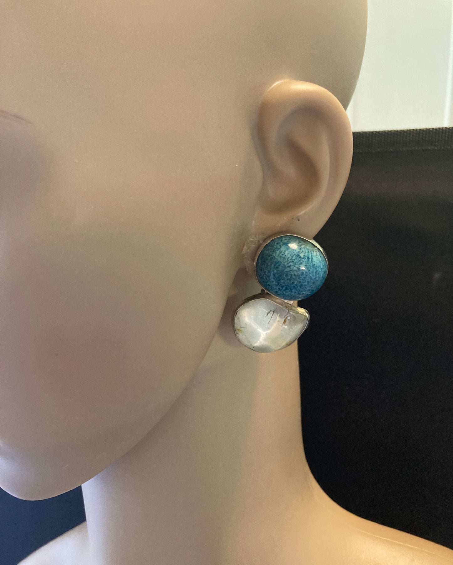 Teal Agate, Blue Topaz