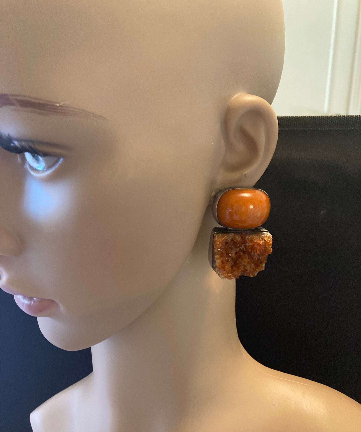 Amber, Vesuvianite Garnet