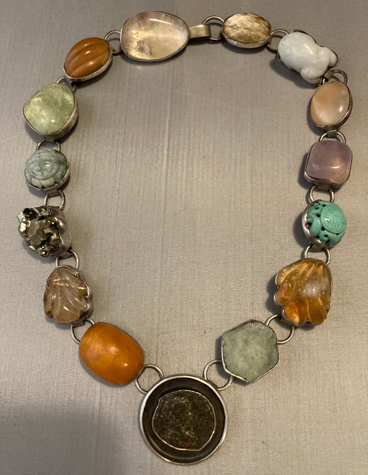 Antique Coin, Multi-Stone