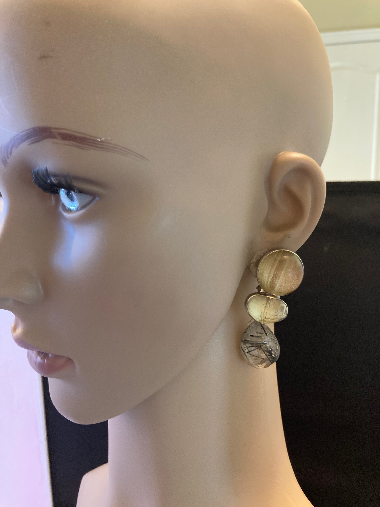 Citrine, Tourmalated Qtz.