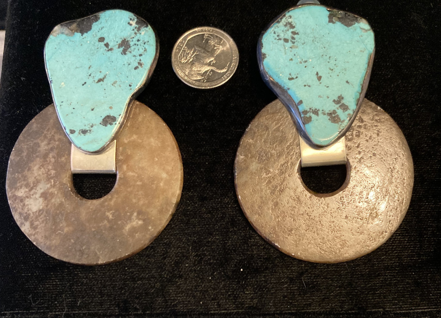 Vintage Turquoise Brown Jade