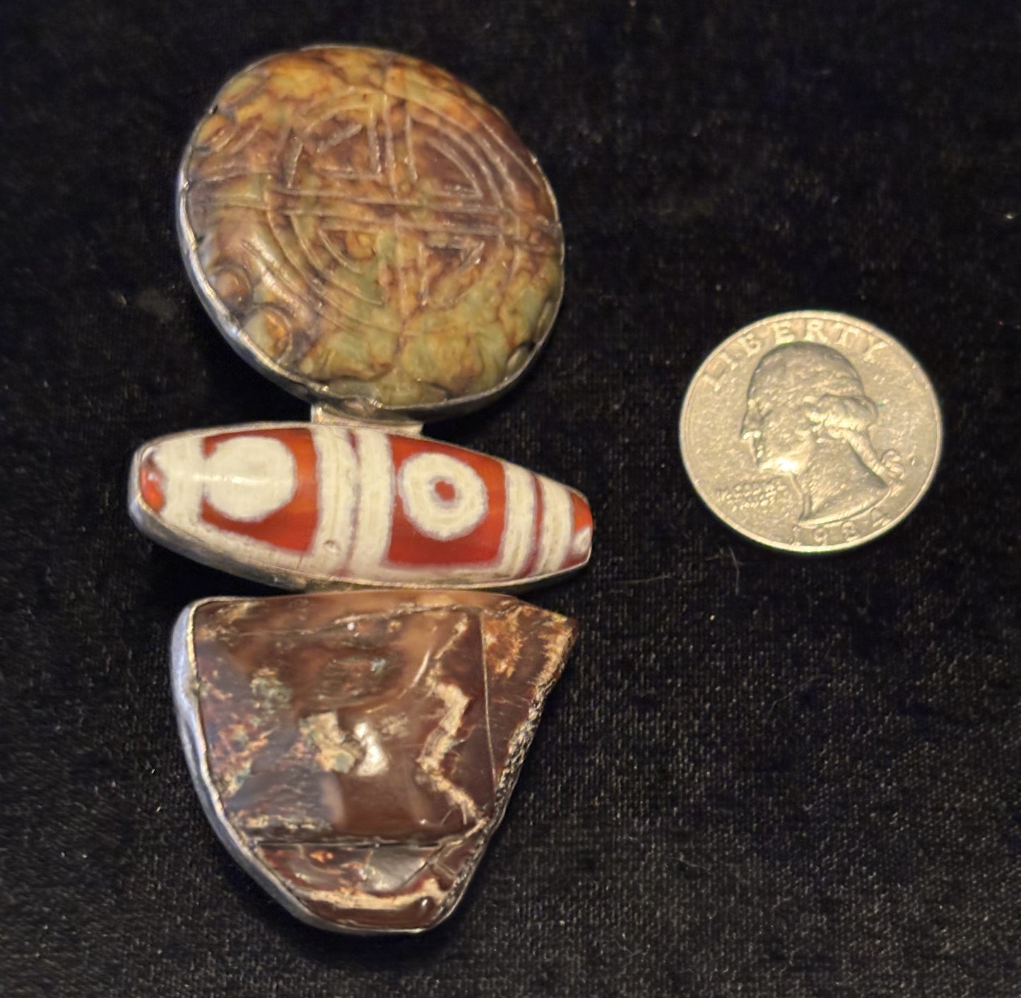 Jade, Tribal Bead, Walrus Bone