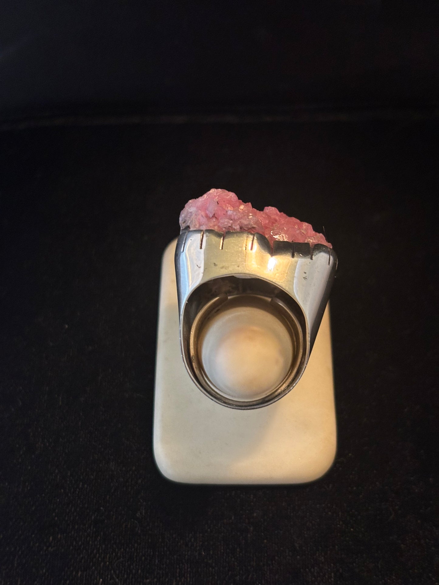 Pink Druzy Ring