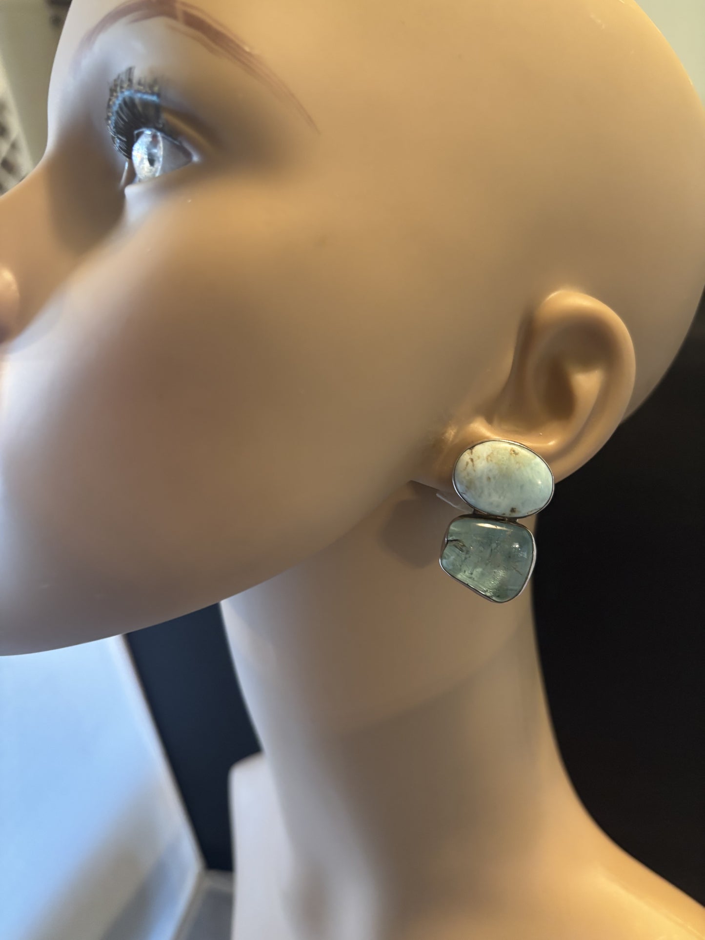 Turquoise, Aquamarine Earring