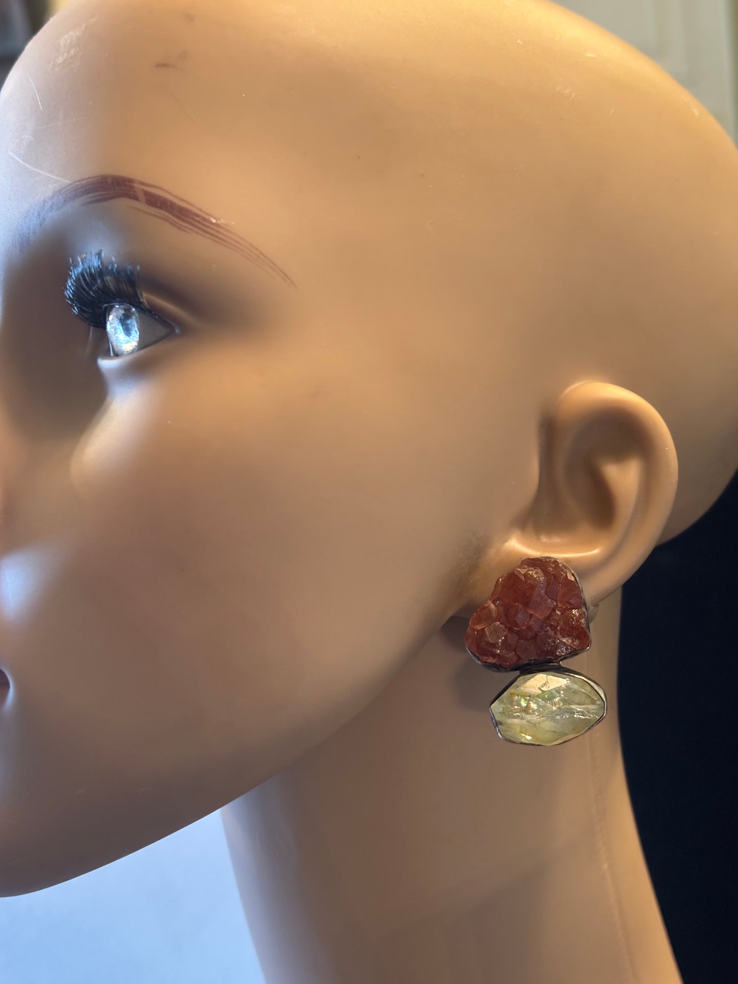 Hessionite Garnet, Aquamarine