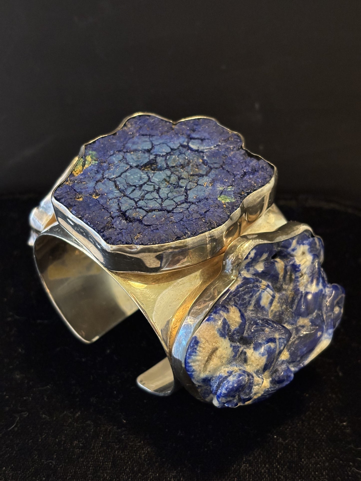 Rare Blue Azurite, Lapis Cuff