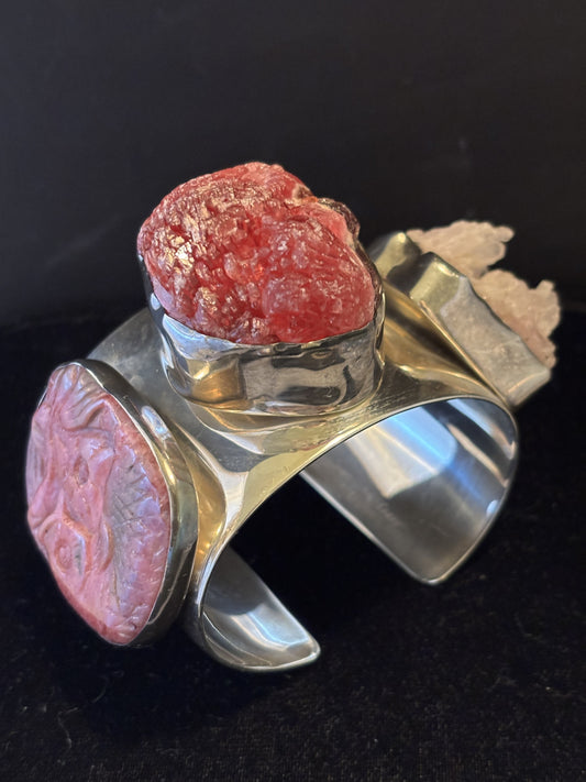 Pink Cobalt Crystal, Raw Pink morganite Crystal, Carved Rhodocrosite
