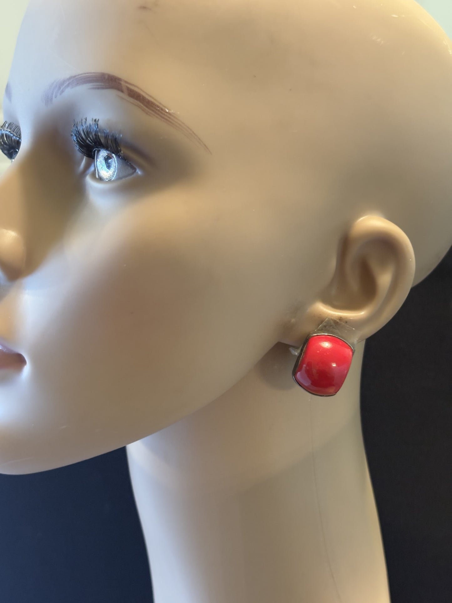 Red Coral Earring