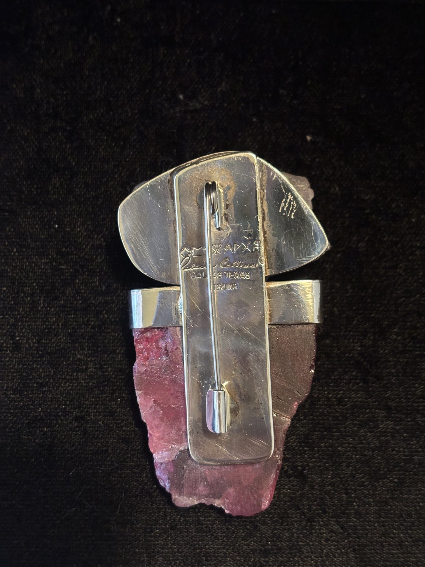 Rose Quartz, Ruby Pin
