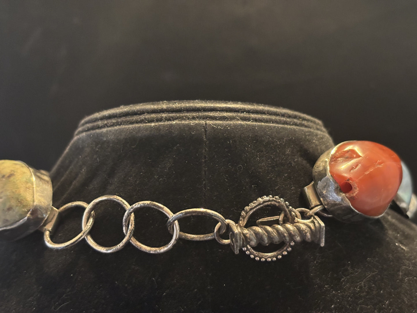 Whorl, Carnelian Agate, Amber, Turquoise Coral, Antique Carnelian Agate, Antique Carnelian Tibetan Bead, Ancient Roman Stamp, Osmena Pearl, Antique Carnelian Tibetan Bead Necklace