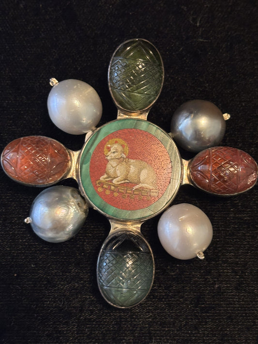 Tourmaline, Pearl Pin