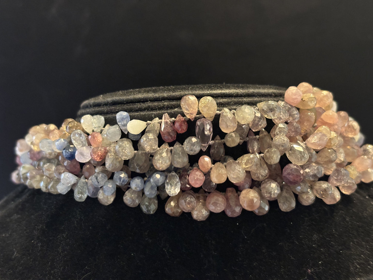 Multicolored Sapphire, Imperial Star Opal, Blue Topaz Necklace