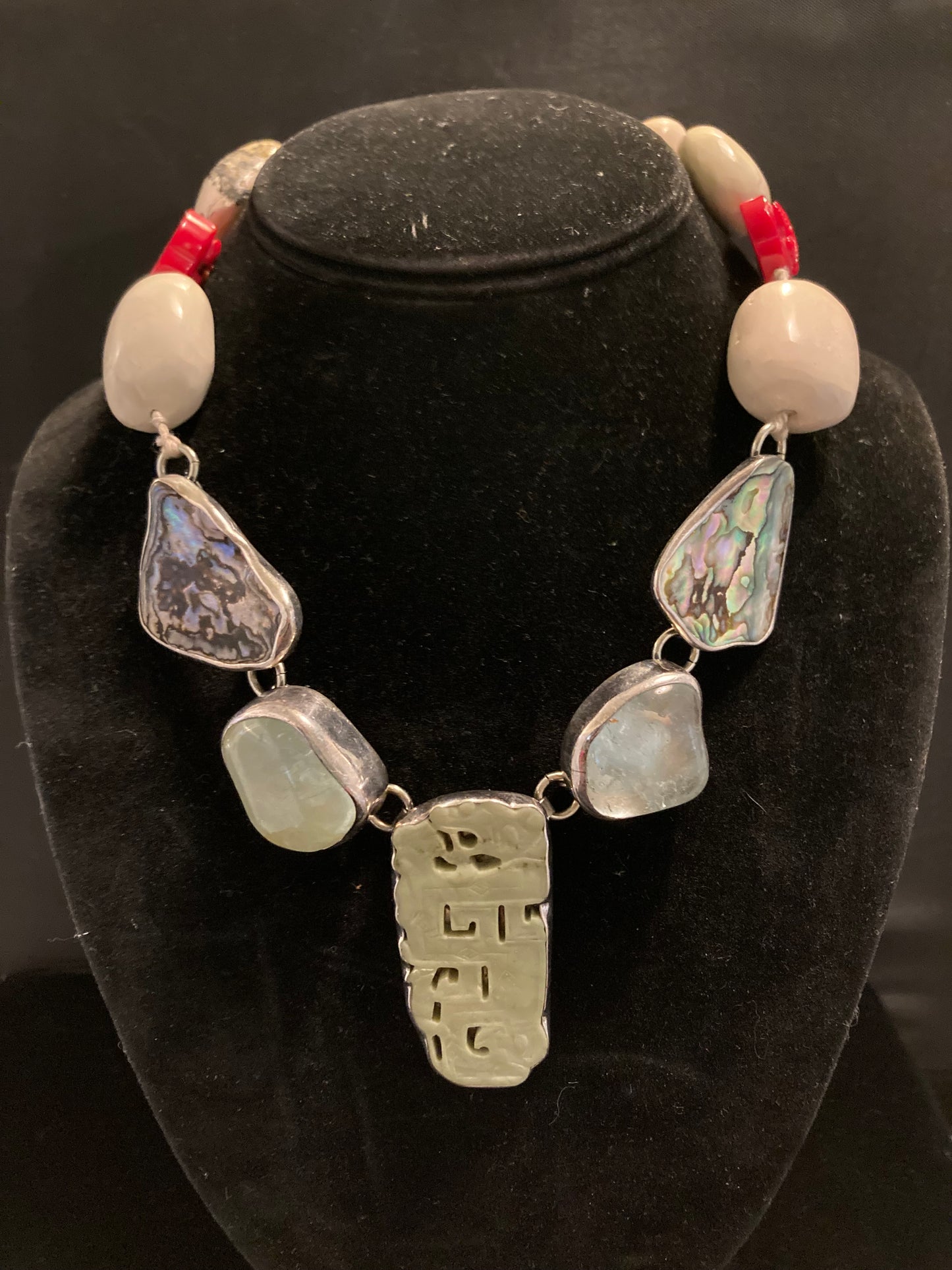 Jade, Topaz, Abalone, Coral