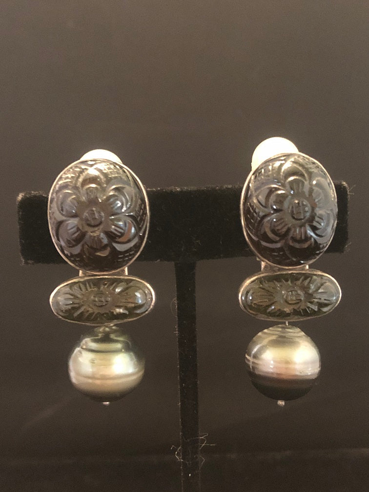 Dark Brown, Black, Green Tourmaline, South Pearl