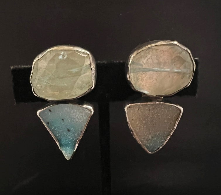 Aqua, Drusy Rebecca Collins Jewelry