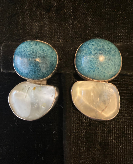 Teal Agate, Blue Topaz