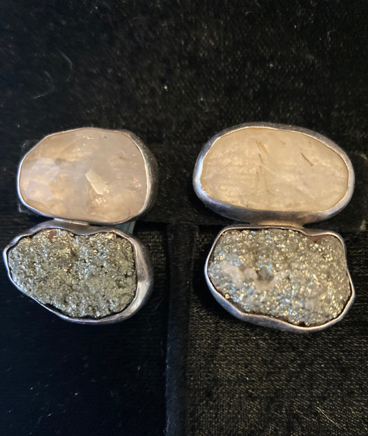 Rutilated Quartz, Pyrite