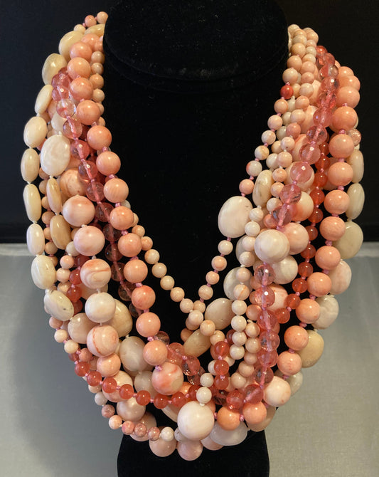 Coral, Cherry Quartz