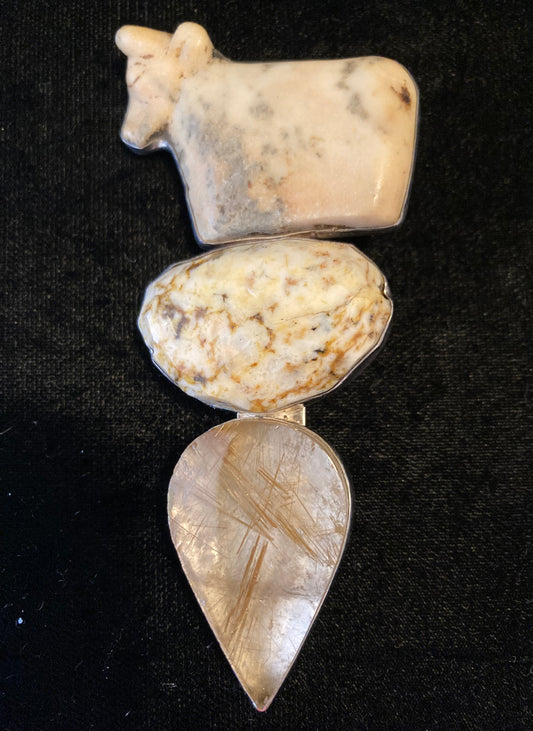 Jasper, Rutilated Qtz.