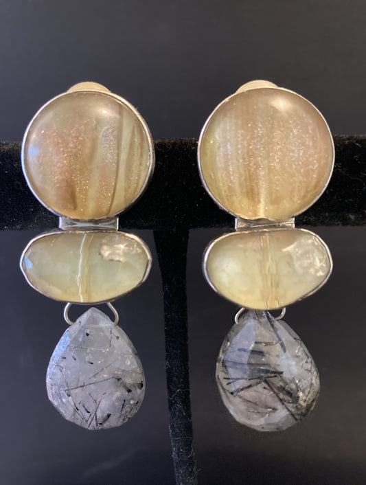 Citrine, Tourmalated Qtz.