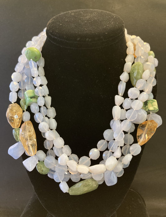 Chalcedony, Citrine, Garnet