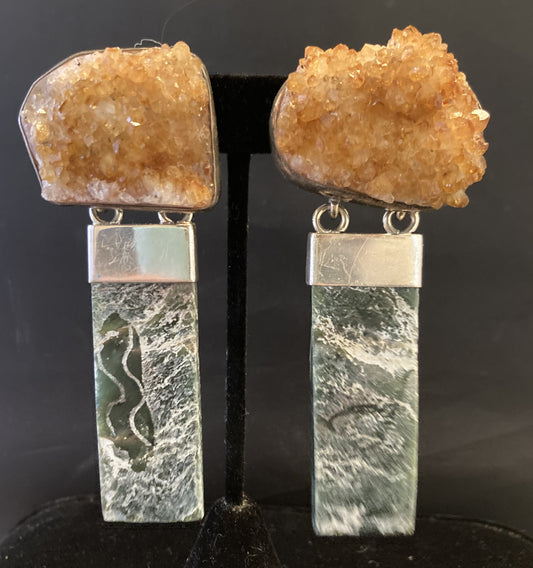 Vintage Hessionite Garnet, Jade