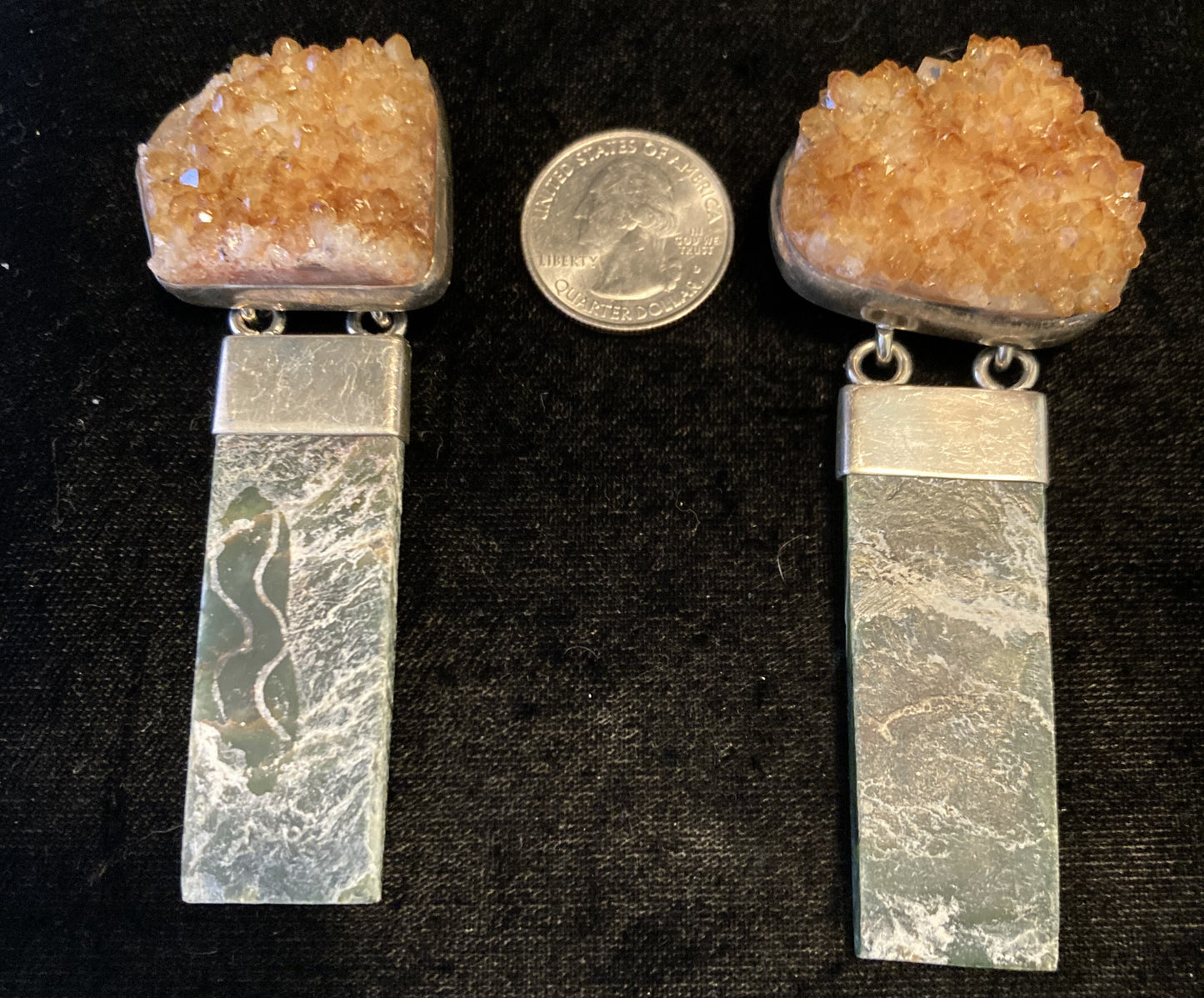 Vintage Hessionite Garnet, Jade