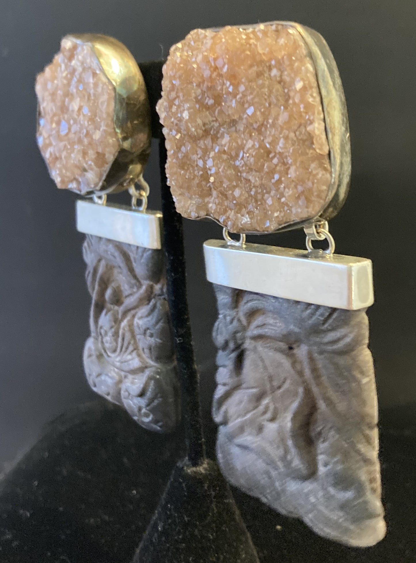 Vintage Hessionite Garnet, Jade