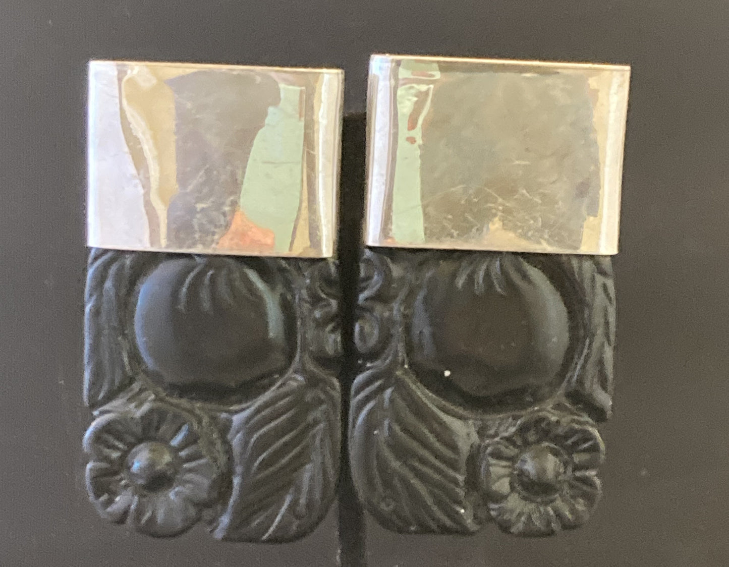 Vintage Dark Brown Carved Jade