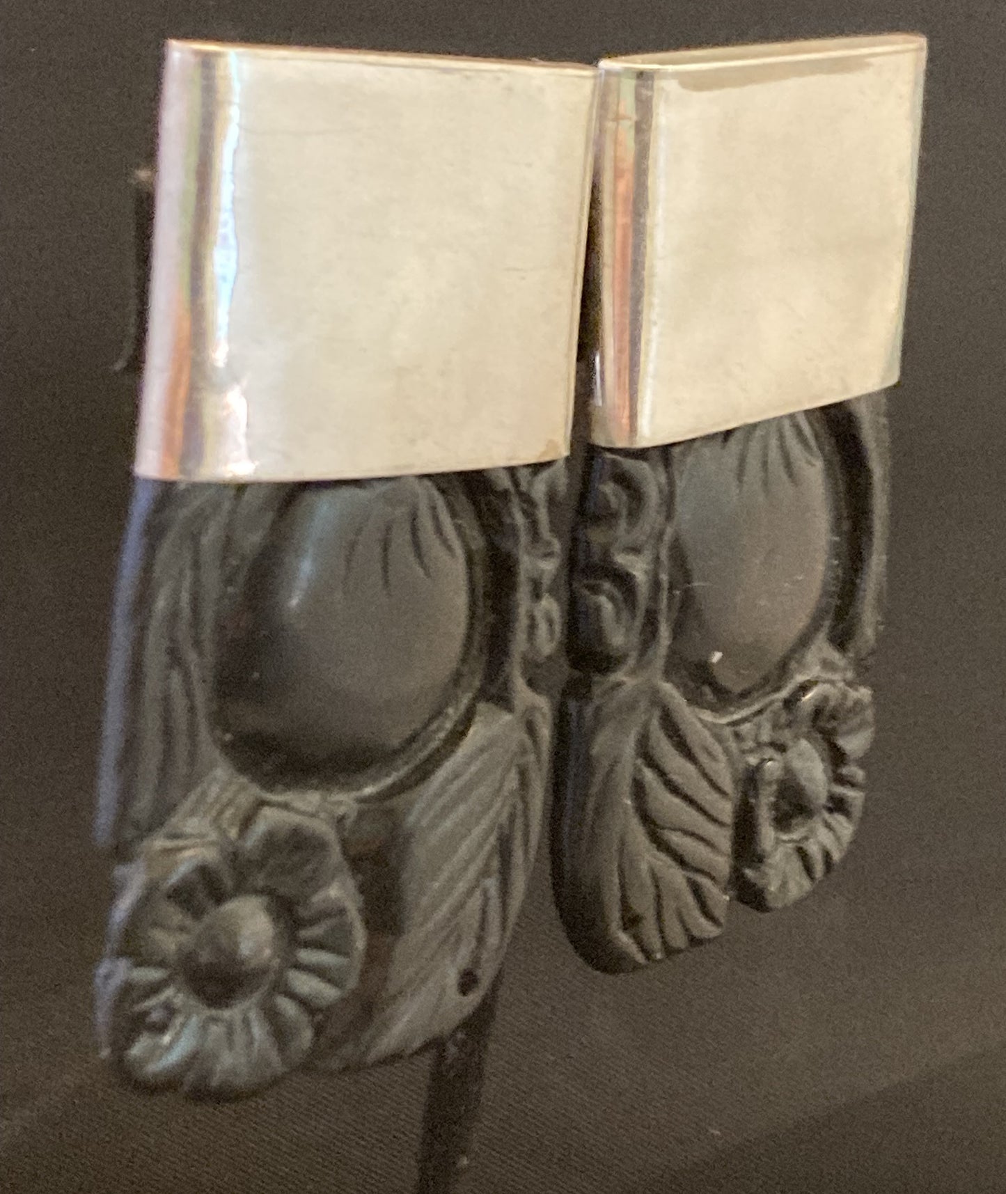 Vintage Dark Brown Carved Jade