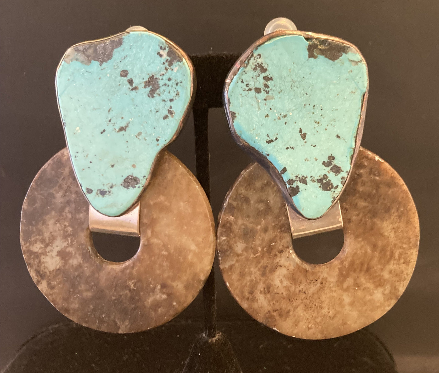 Vintage Turquoise Brown Jade