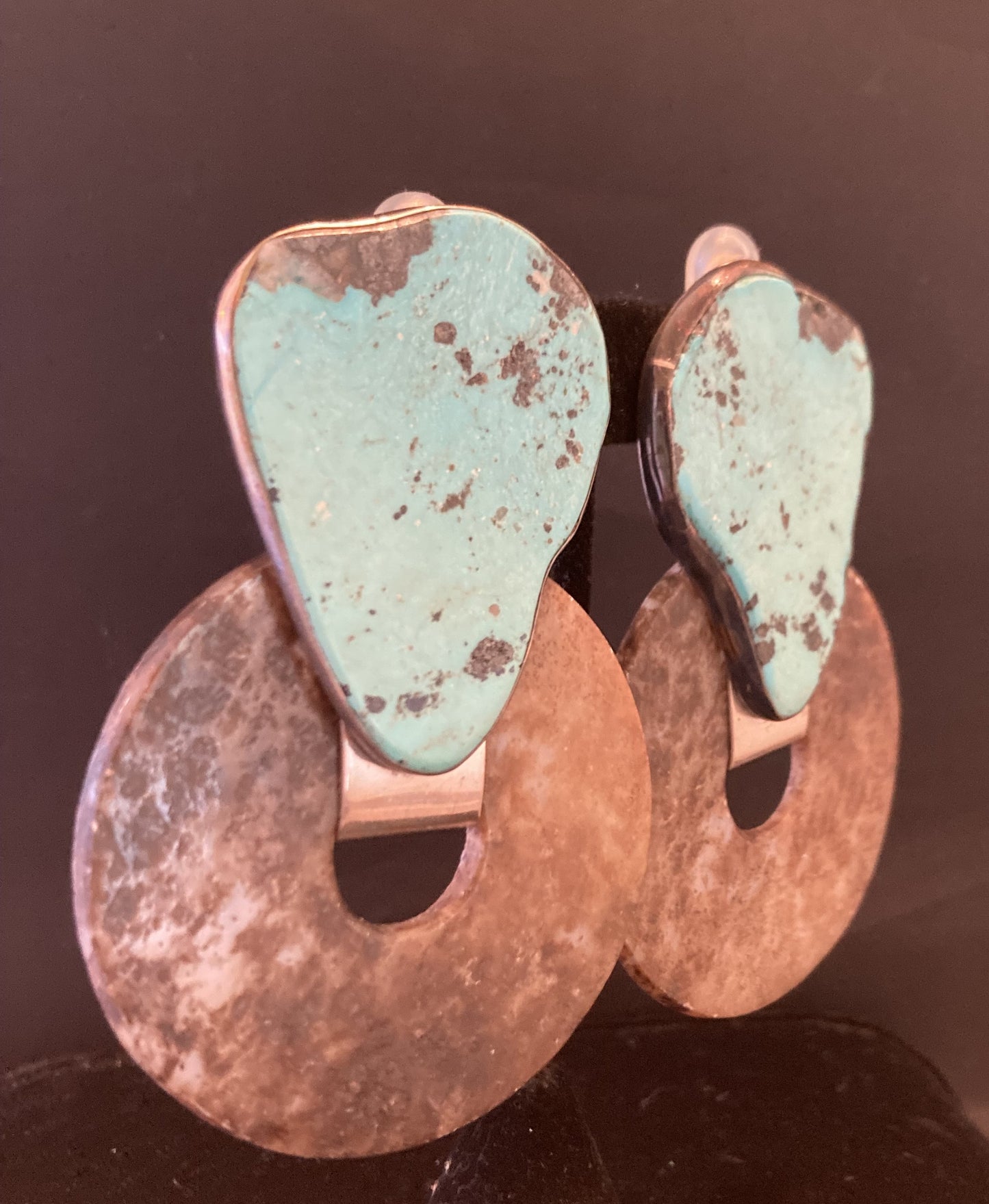 Vintage Turquoise Brown Jade