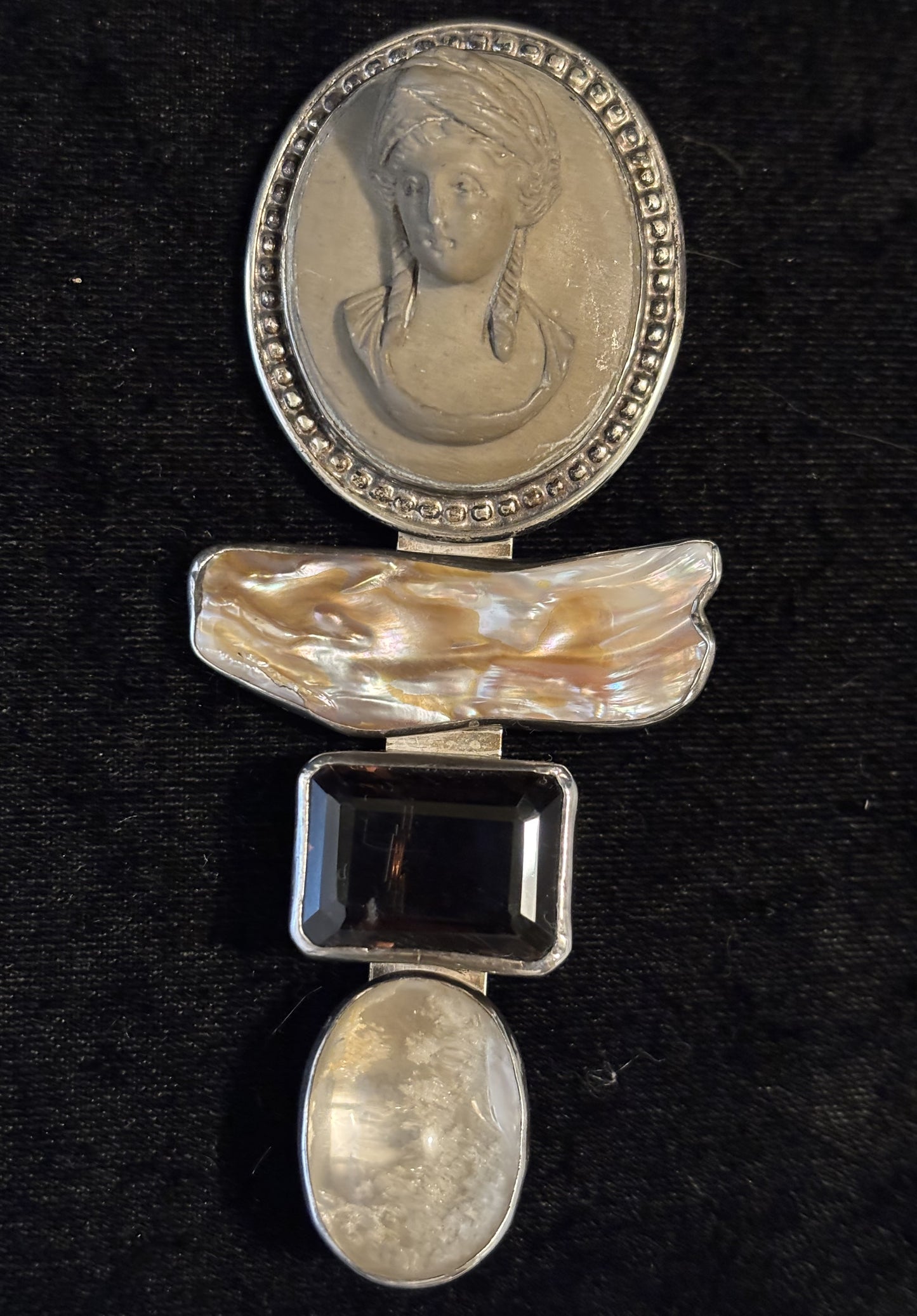 Vintage Lava Stone, Pearl, Topaz, Sandstone