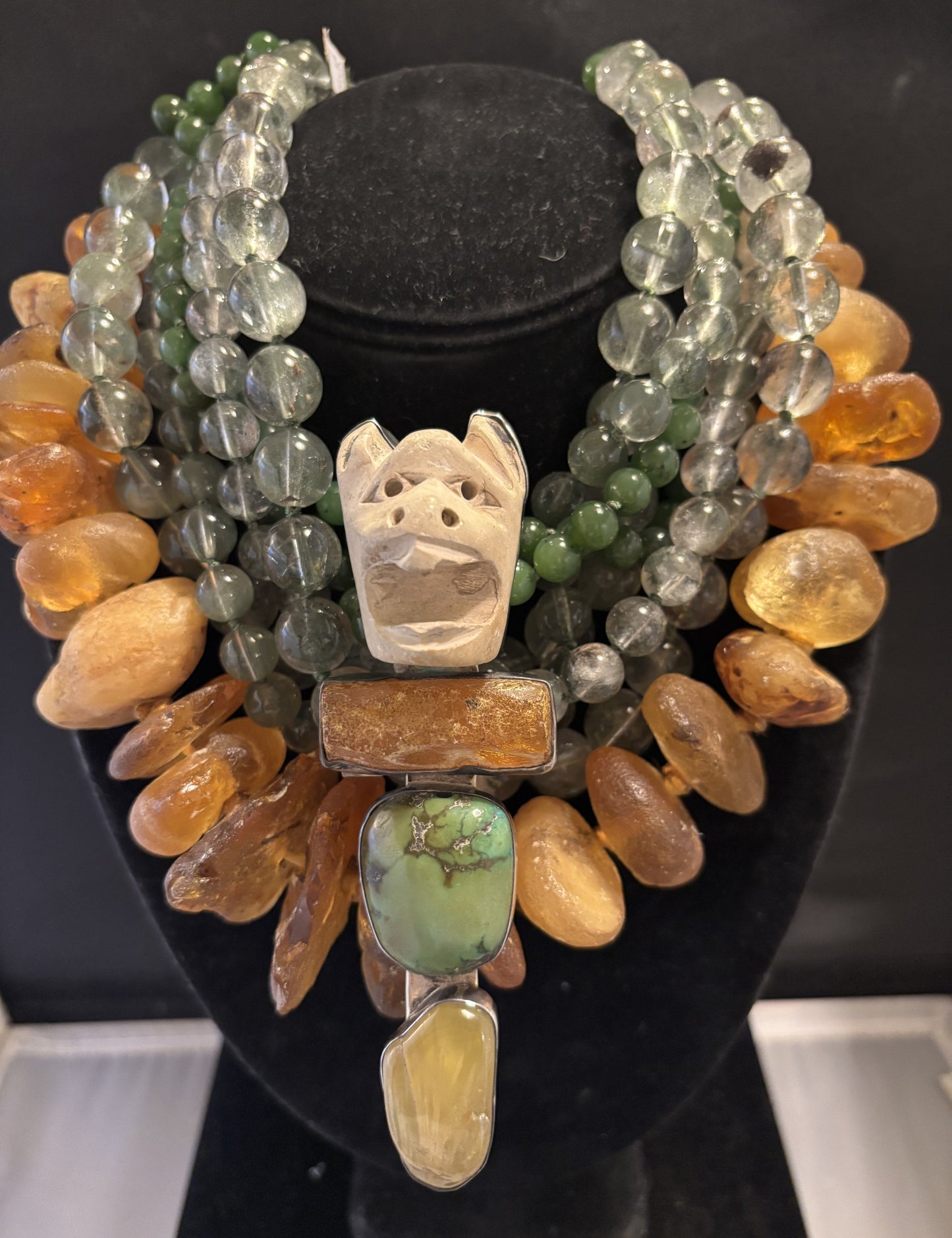 Vintage Columbian Artifact, Imperial Topaz, TQ., Rutilated Qtz.