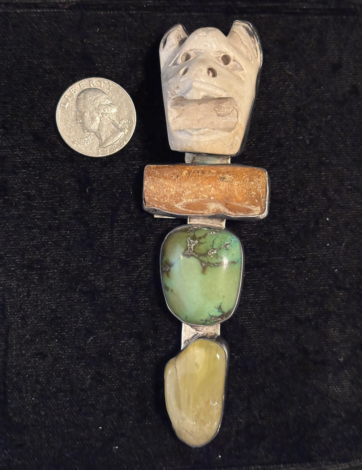 Vintage Columbian Artifact, Imperial Topaz, TQ., Rutilated Qtz.