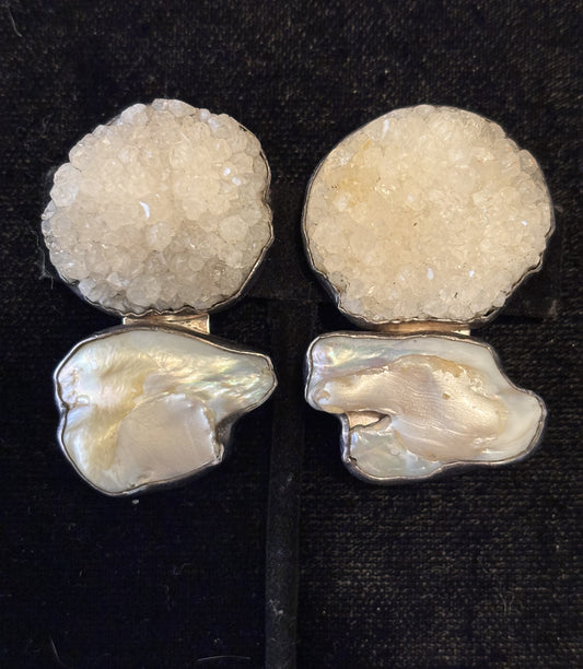 White Druzy, Biwa Pearl