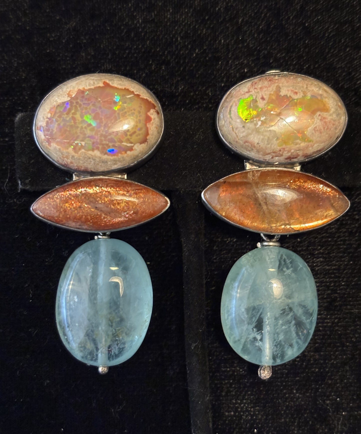 Fire Opal, Sunstone, Aqua