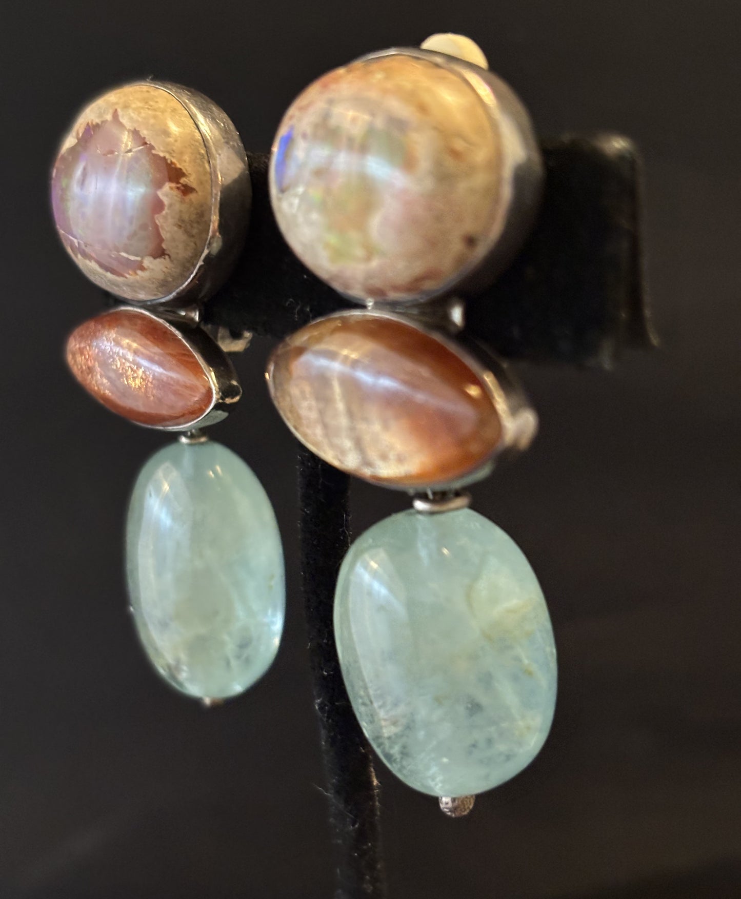 Fire Opal, Sunstone, Aqua