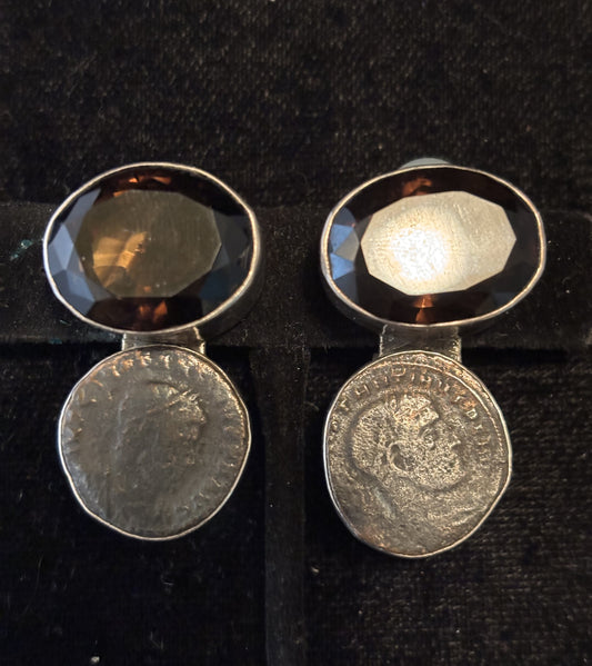 Smokey Topaz, Antique Coin