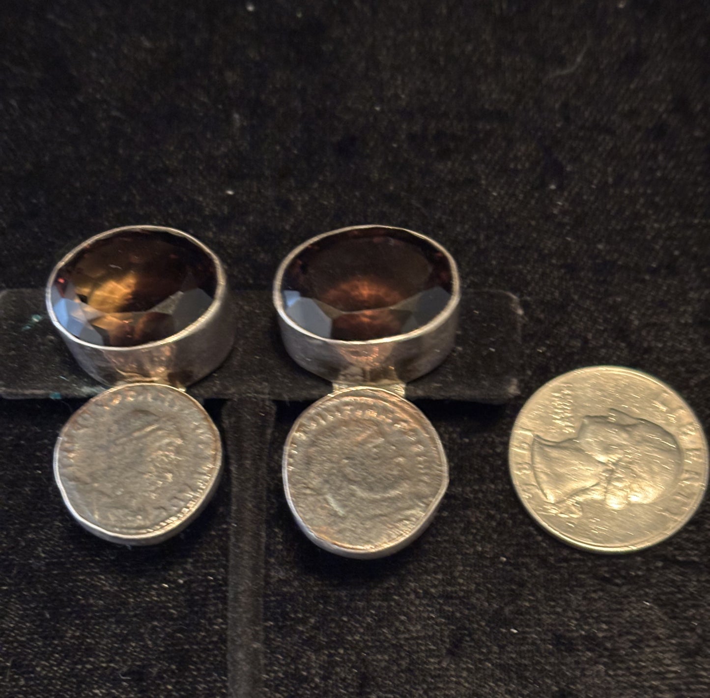 Smokey Topaz, Antique Coin
