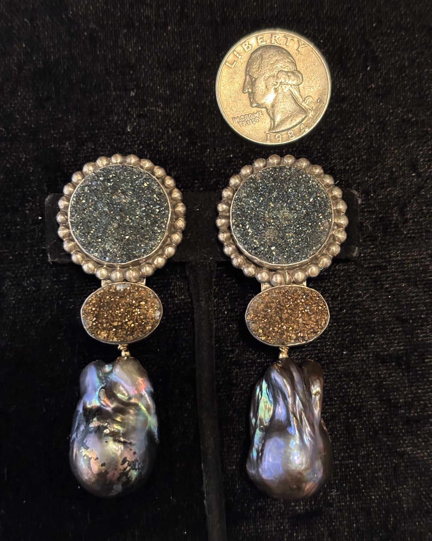 Druzy, South Sea Pearl