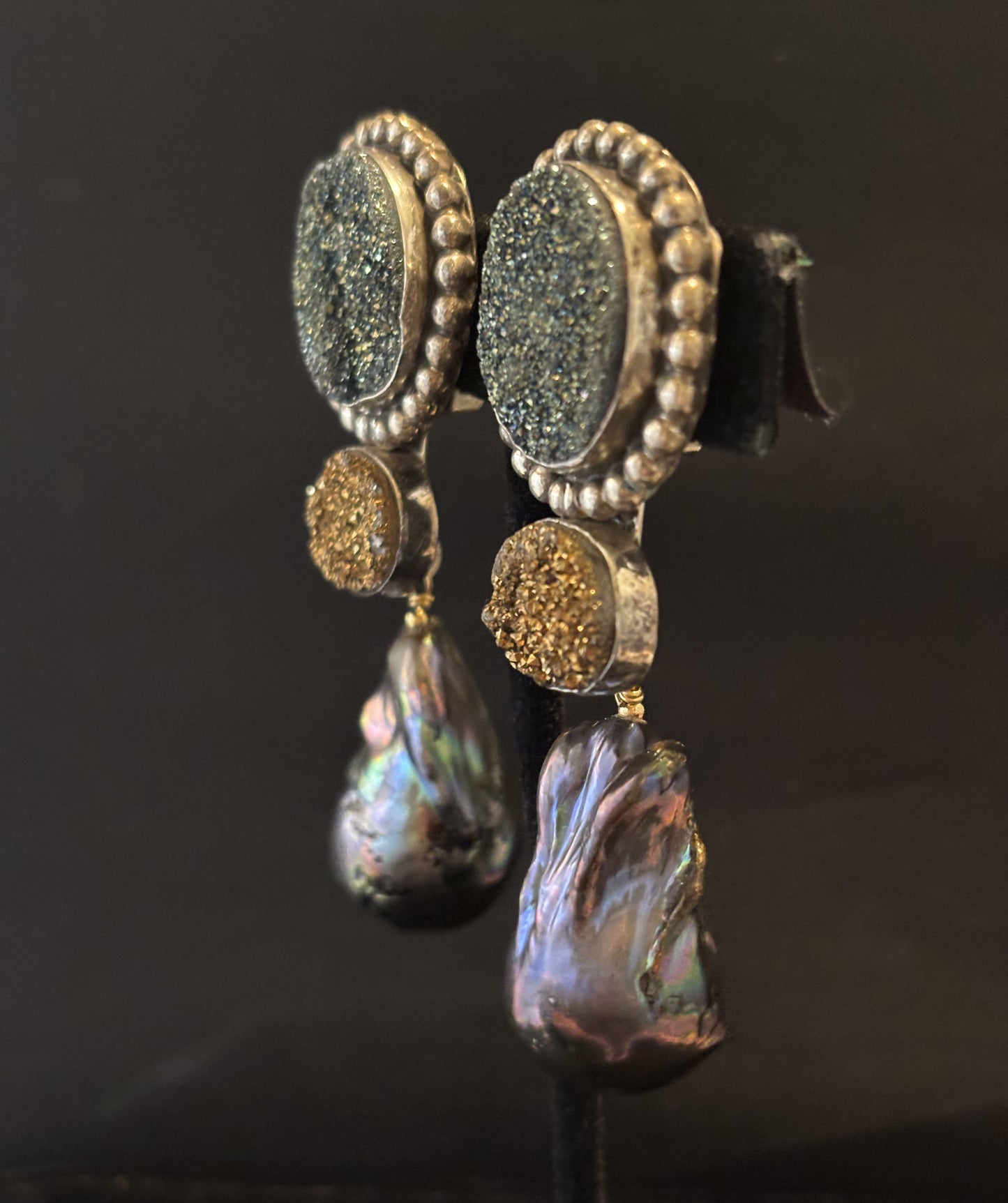 Druzy, South Sea Pearl