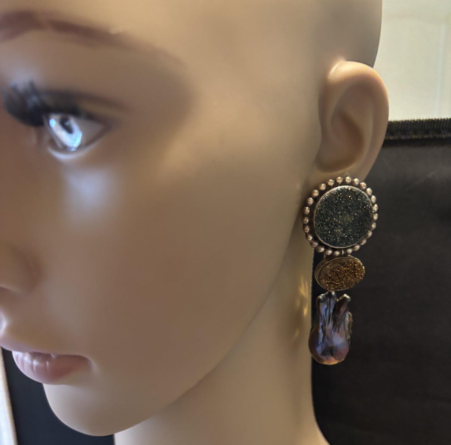 Druzy, South Sea Pearl