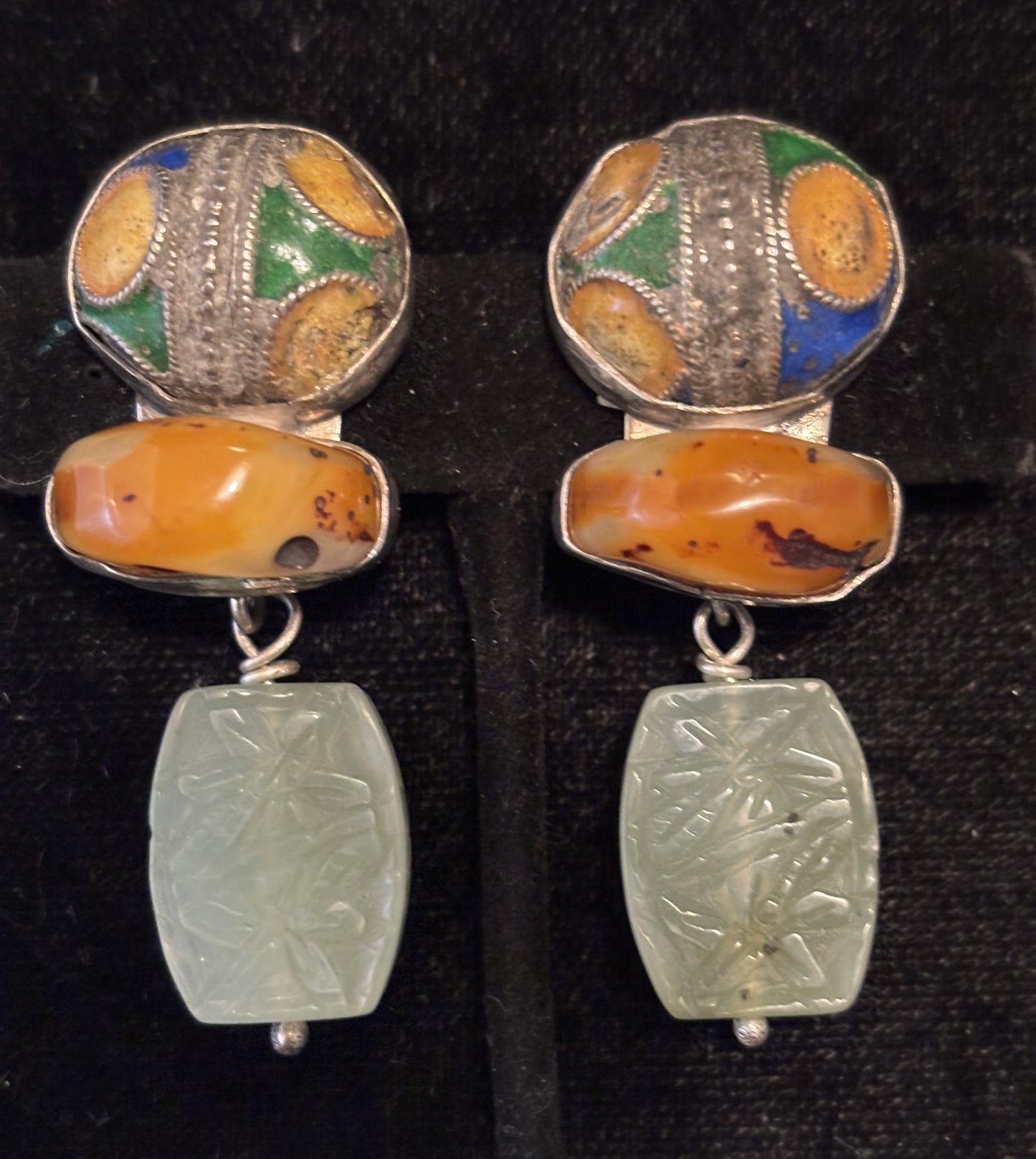 Moroccan Bead, Amber, Jade