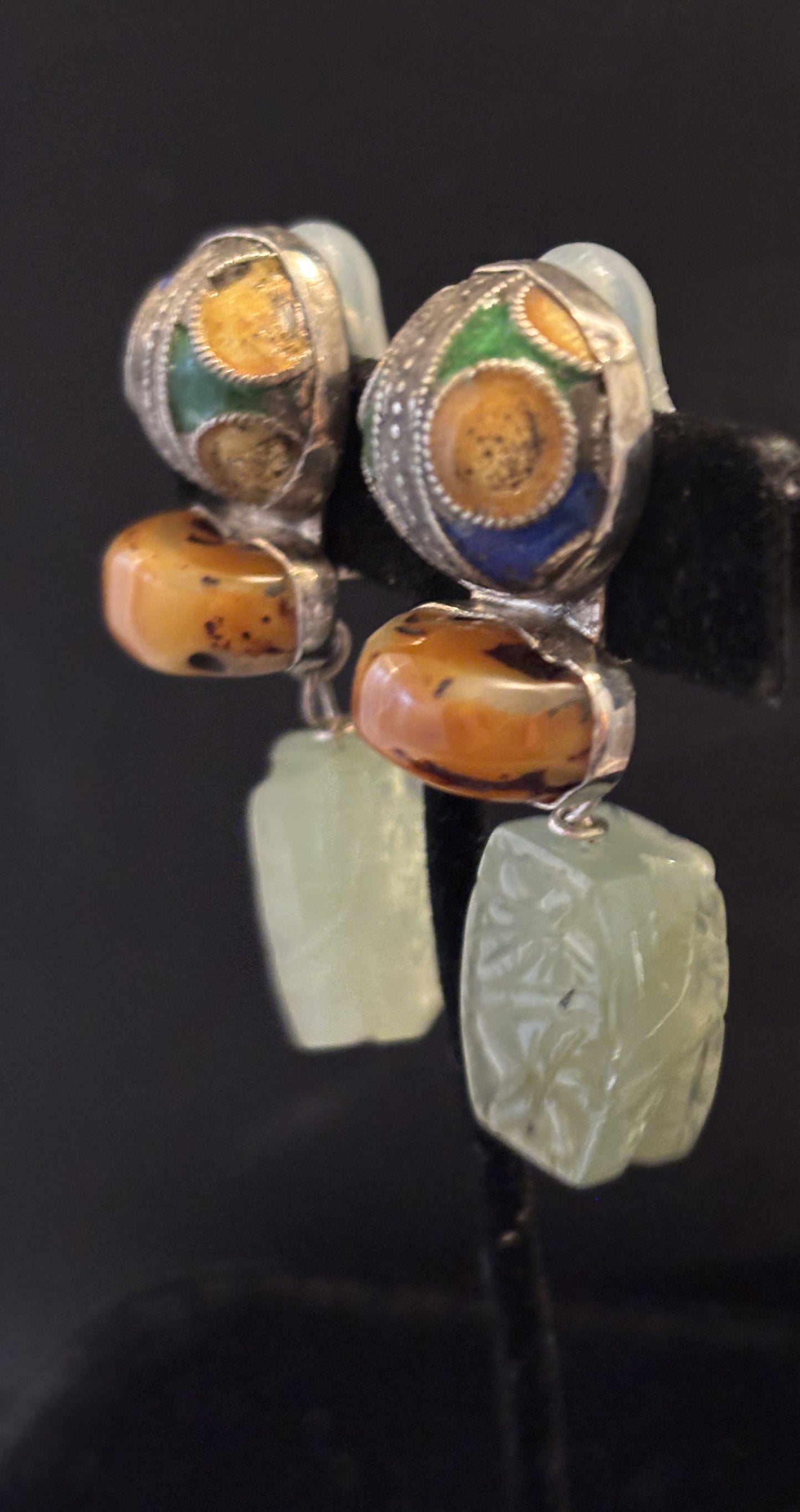 Moroccan Bead, Amber, Jade