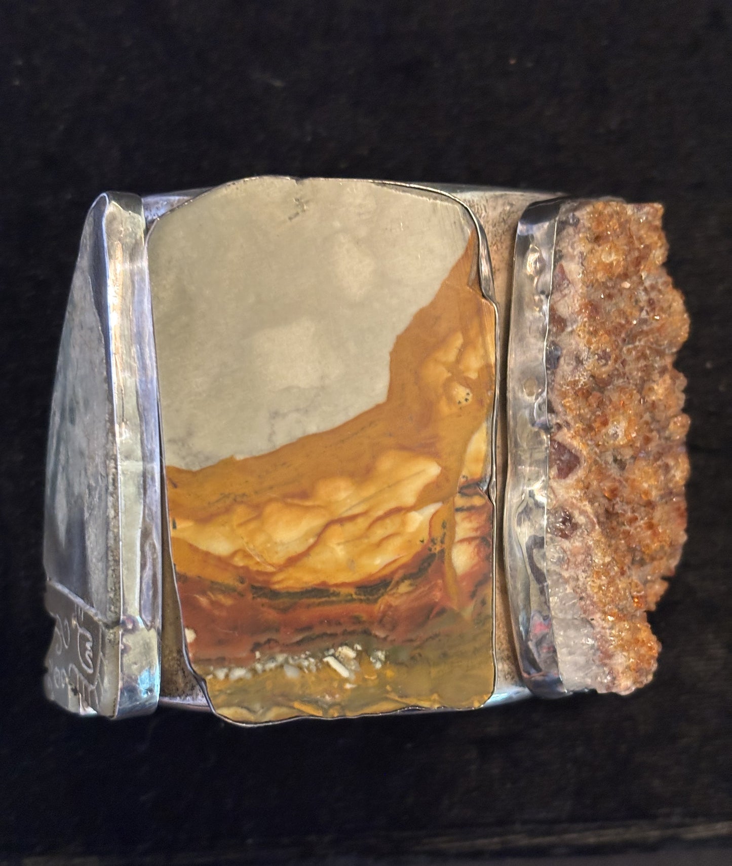 Vintage Picture Jasper, Hessionite Garnet