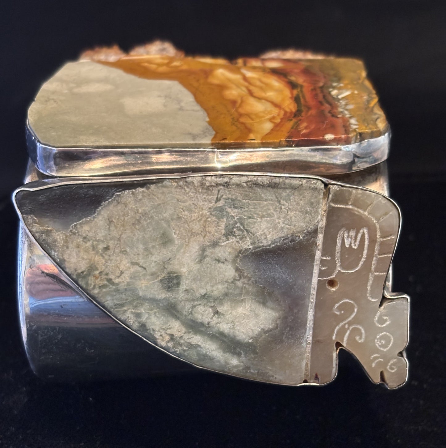 Vintage Picture Jasper, Hessionite Garnet
